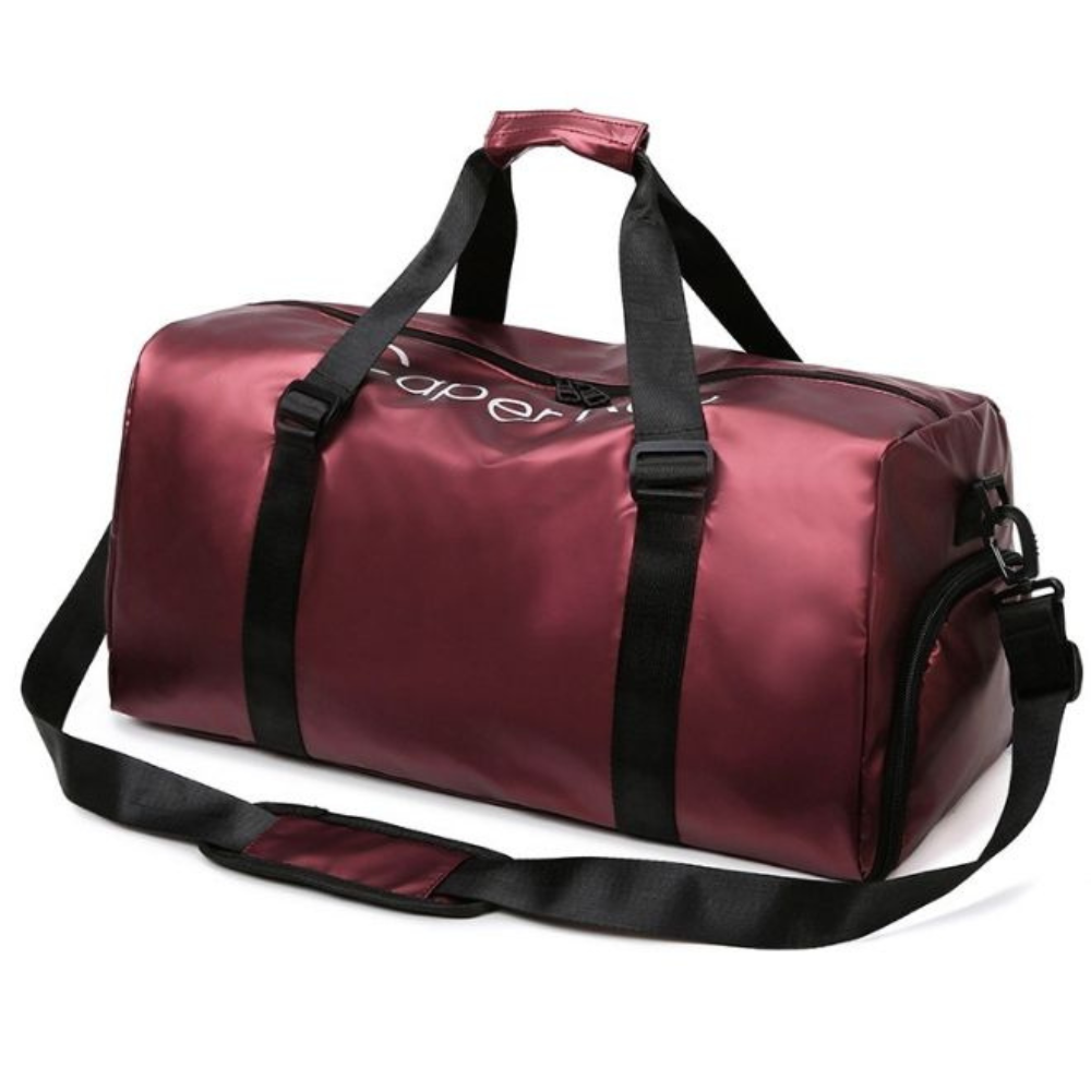 Mei Stylish - Sports Gym Duffle Bag With Shoulder Strap - Red