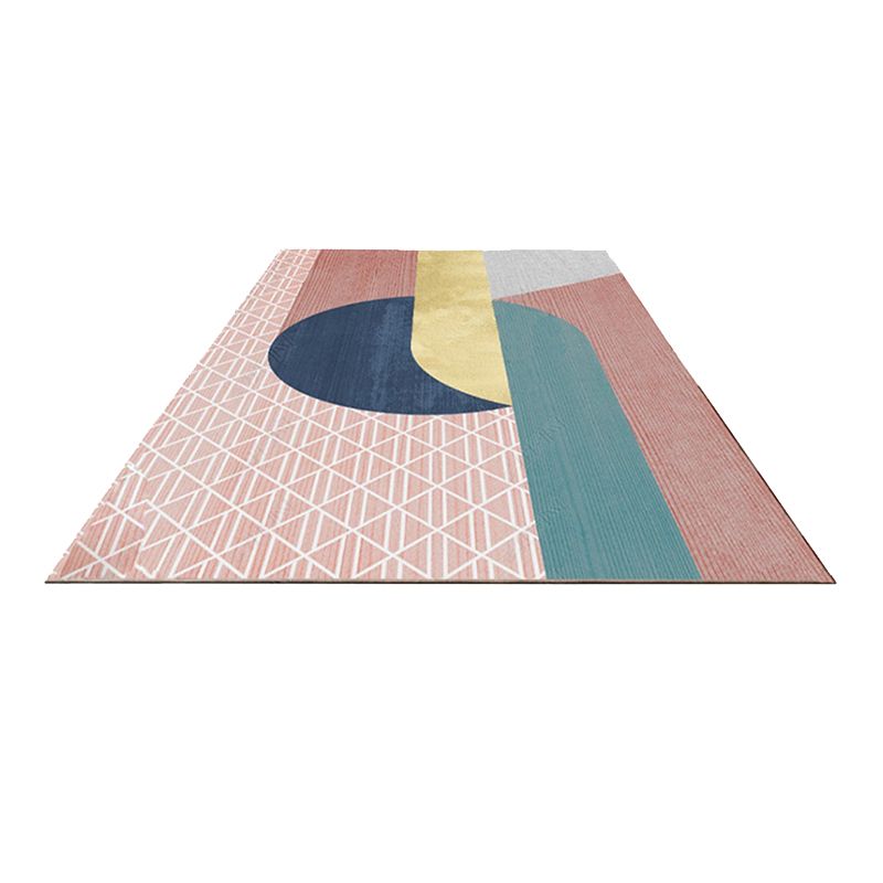 Mei Stylish - Non Slip Floor Velvet Carpet - Pink/Blue - 140x200cm