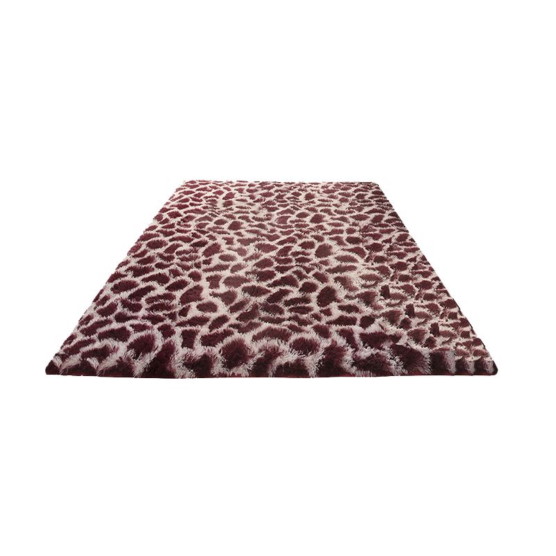 Mei Stylish - Anti-Slip Woolen Floor Carpet - Spot Red - 120x160 cm