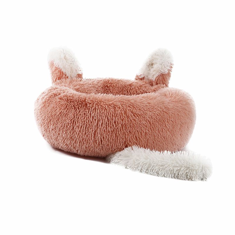 Mei Stylish - Cat & Dog Pet Bed W/ Comfortable Plush - Pink