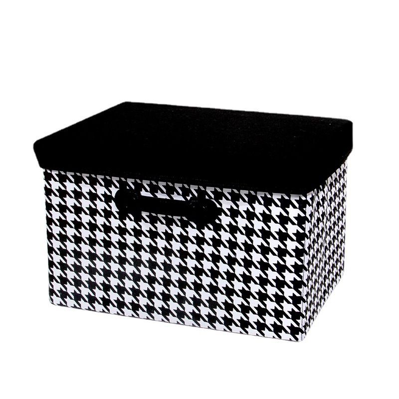 Mei Stylish - Decorative Household Storage Box - Black/White