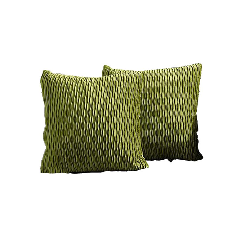 Mei Stylish - Throw Pillow With Extra Comfort - Olive Green - Pack of 2