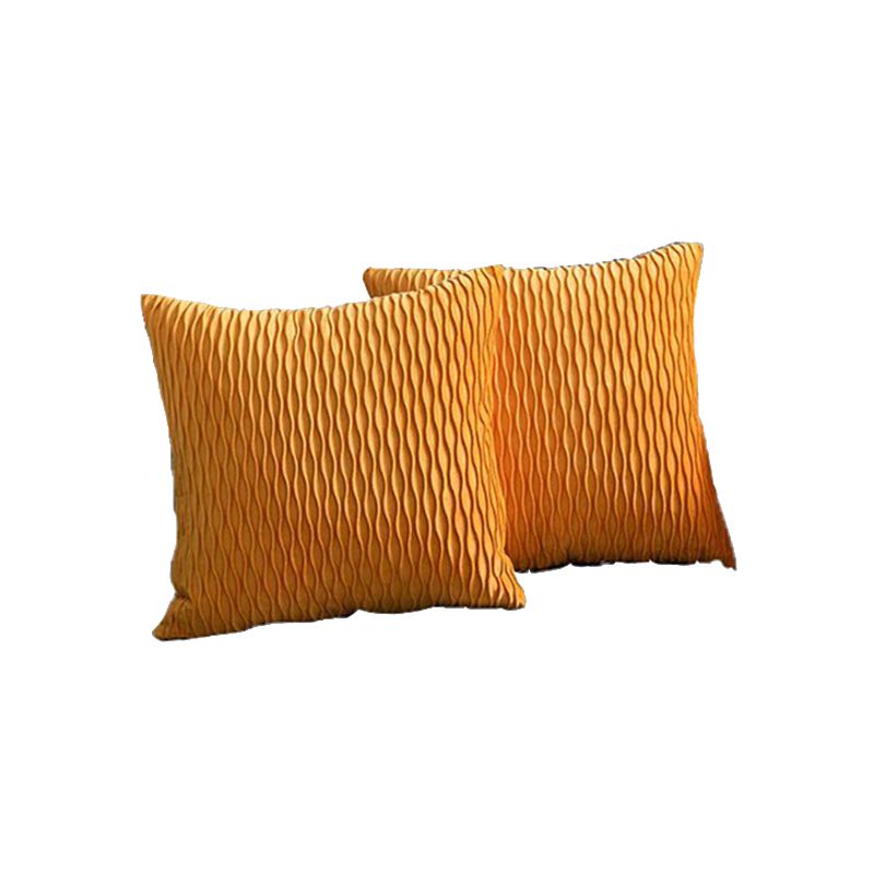 Mei Stylish - Throw Pillow With Extra Comfort - Mustard Yellow - Pack of 2