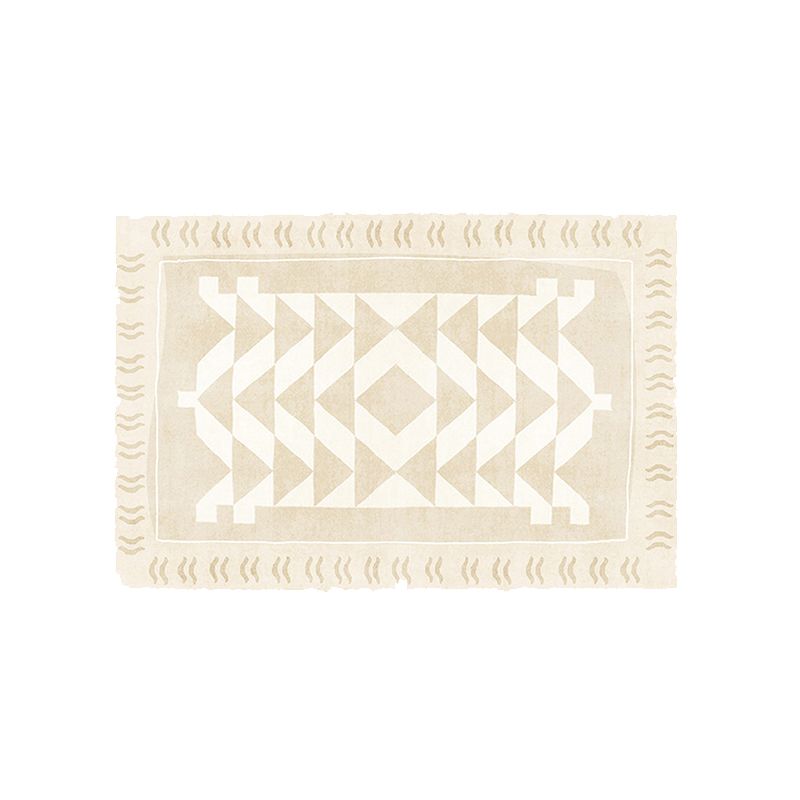 Mei Stylish - Modern Crystal Velvet Anti Slip Carpet - Beige