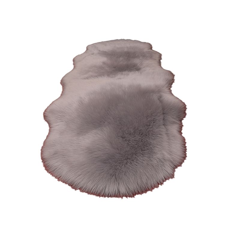 Mei Stylish - Rabbit Fur Anti-Slip Floor Carpet - Grey - 60x150 cm