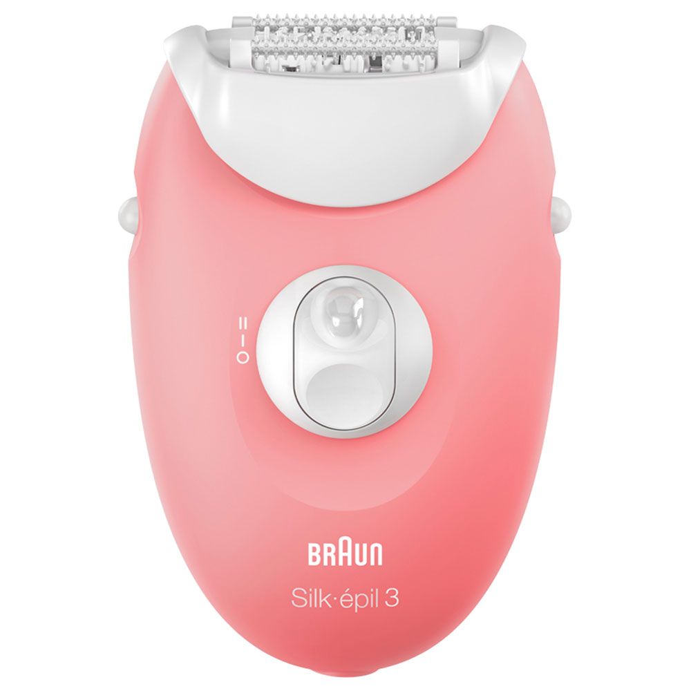 Braun - Silk-Epil 3 Epilator - Flamingo Pink/White