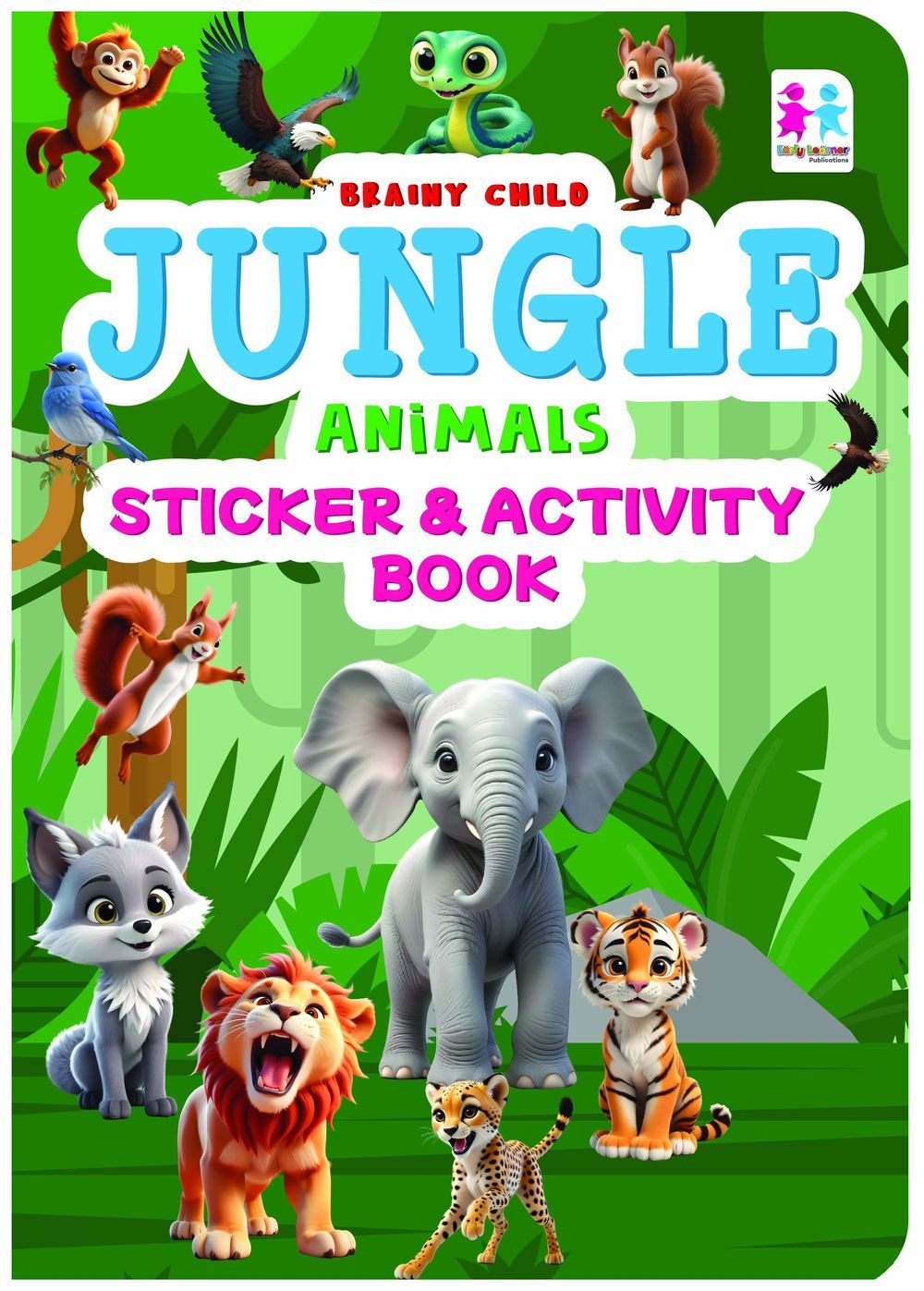 Brainy Child Jungle Animals Sticker & Activity Book