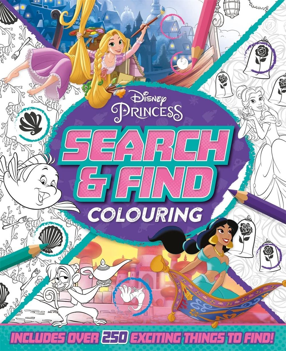 Igloo Books - Disney Princess Search And Find Colouring Book