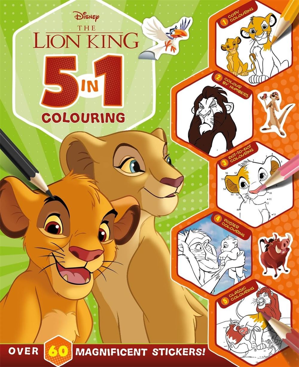 Igloo Books - Disney The Lion King 5-In-1 Colouring Book