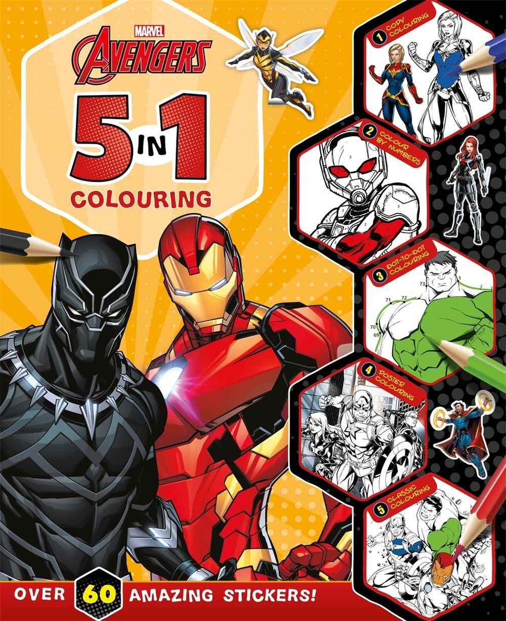 Igloo Books - Marvel Avengers 5-In-1 Colouring Book