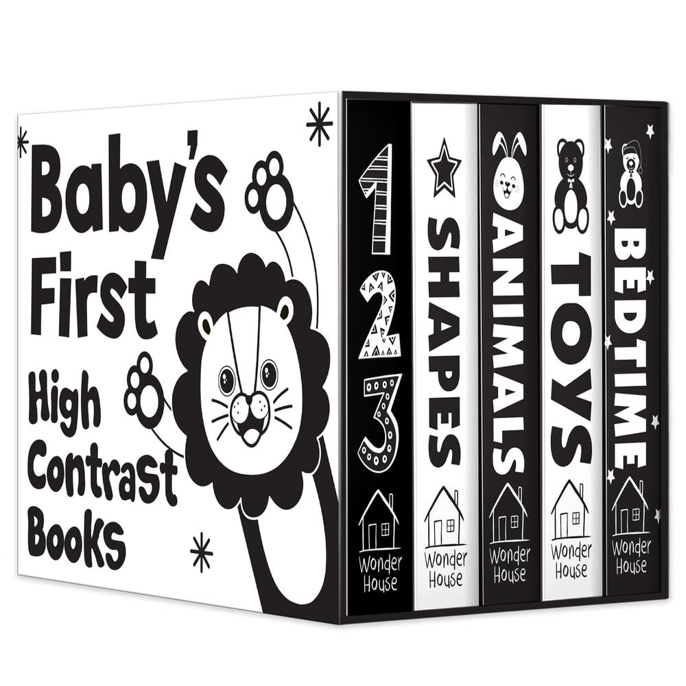 Babys First High Contrast Books (5 Books Set)