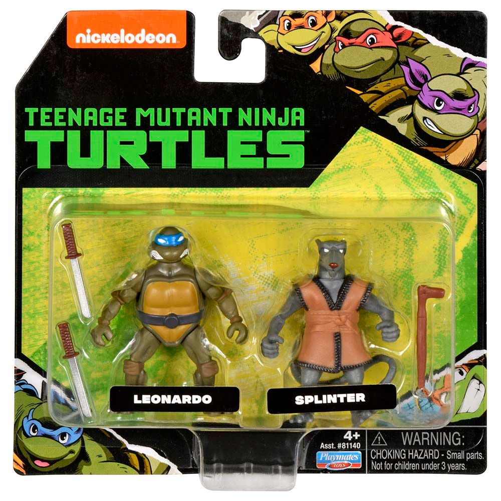 Teenage Mutant Ninja Turtles - Leonardo & Splinter Figure - 2pcs