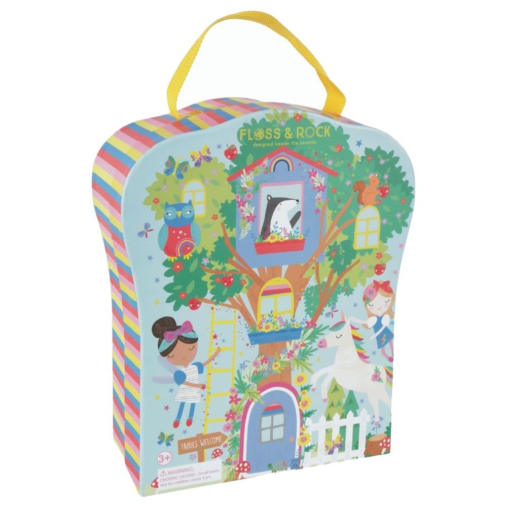 Floss & Rock - Portable Playbox With 10 Wooden Characters - Rainbow Fairy