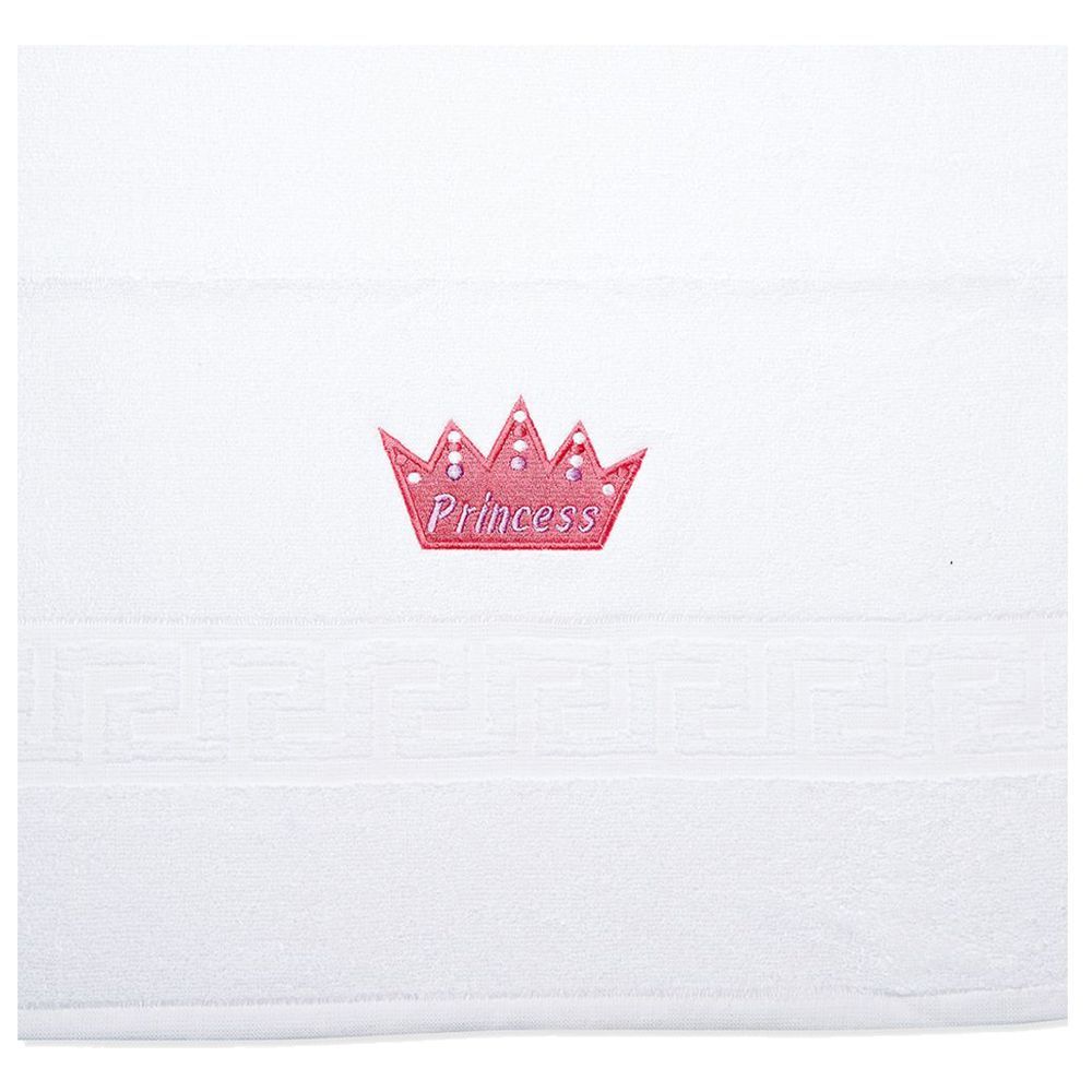 BYFT - Premium Princess Bath Towel - White