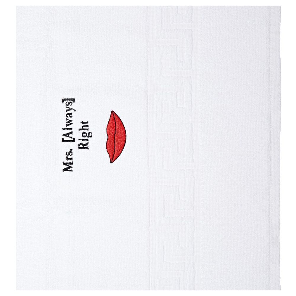 BYFT - Premium Mrs. Always Right Hand Towel - White