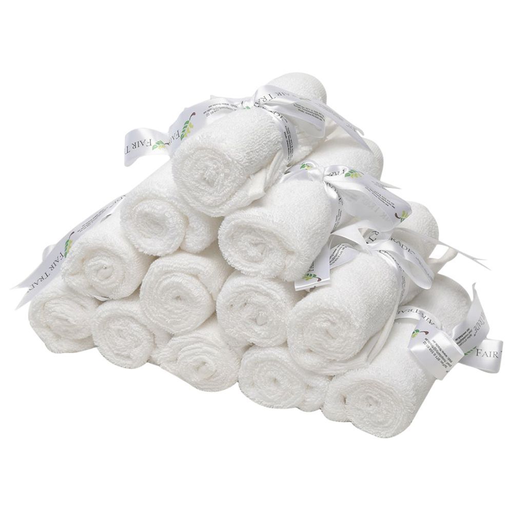 Byft - Premium Wash Cloth - White - 12pcs