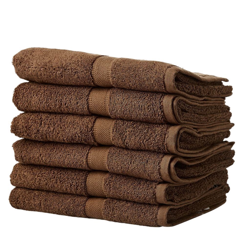 Byft - Hand Towel - Dark Brown - 6pcs