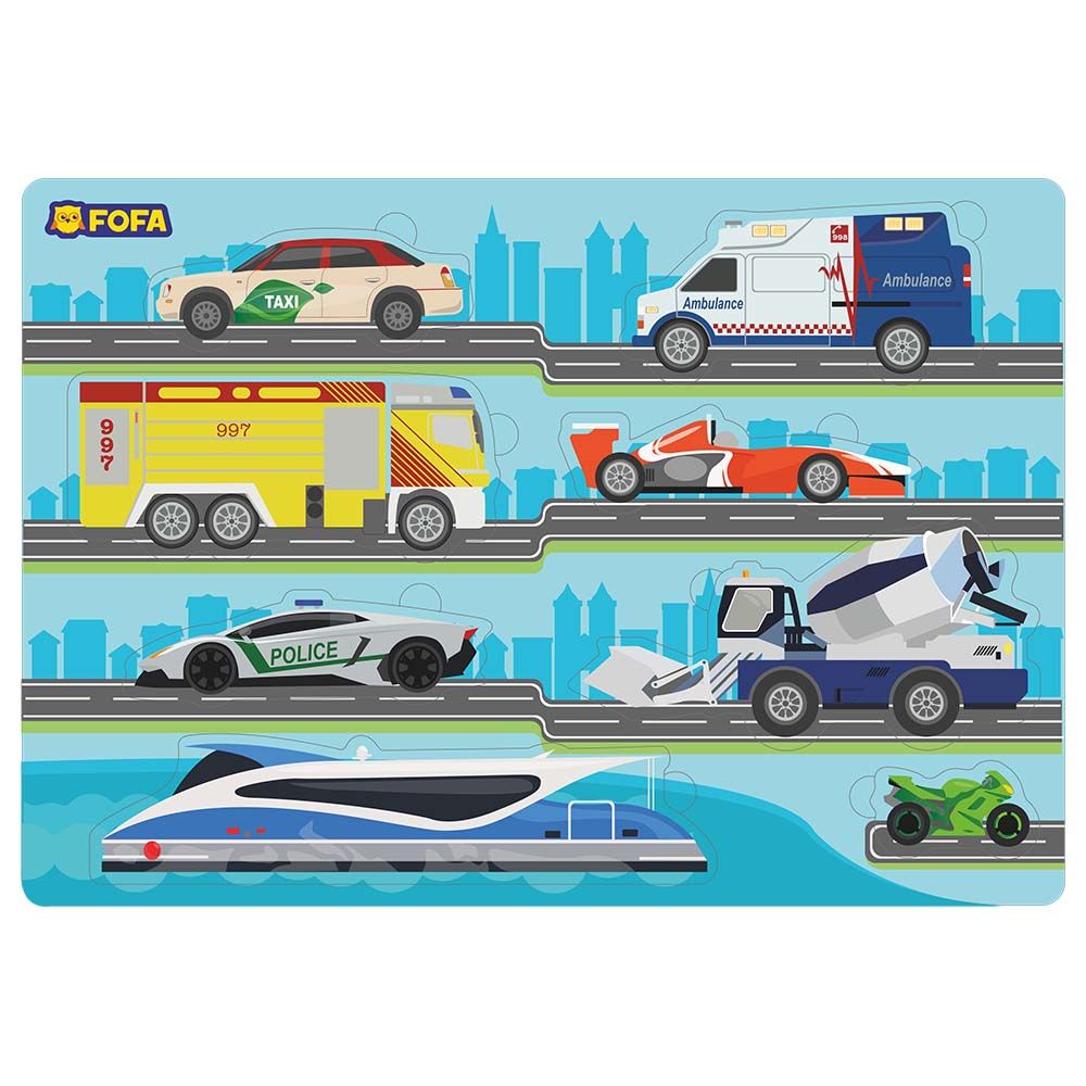 Fofa - Puzzle - Transport - 9pcs