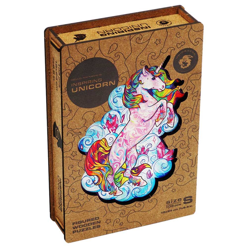 Unidragon - Figured Wooden Puzzle Kit - Inspiring Unicorn - Small - 103pcs