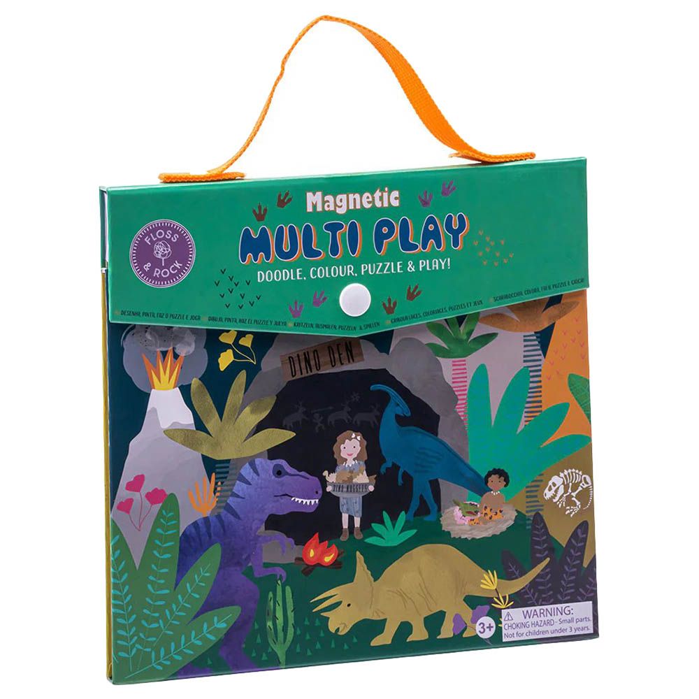 Floss & Rock - Magnetic Multi Play Colour And Puzzle - Dino