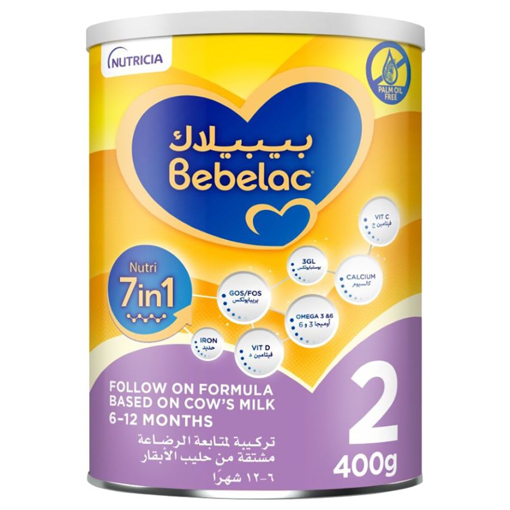 Bebelac - Nutri 7-in-1 Palm Oil Free Stage 2 Follow On Milk Formula - 6-12M - 400 g