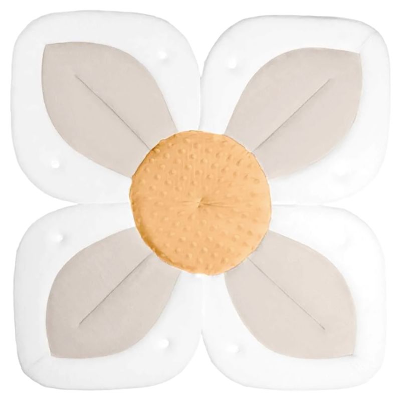 Blooming Bath - Lotus w/ Snaps - Baby Bath Seat - White/Cream/Honey