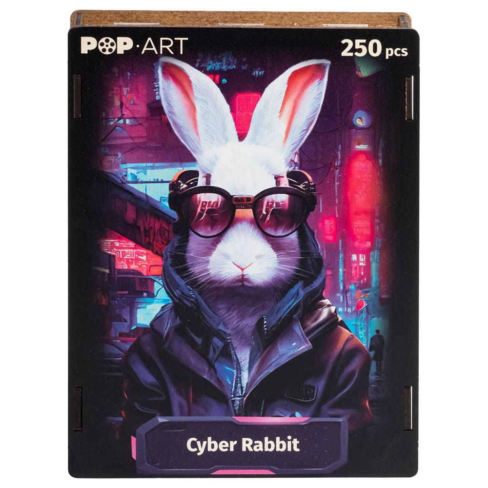 Unidragon - Figured Wooden Puzzle Kit - Pop Art Cyber Rabbit - 250pcs