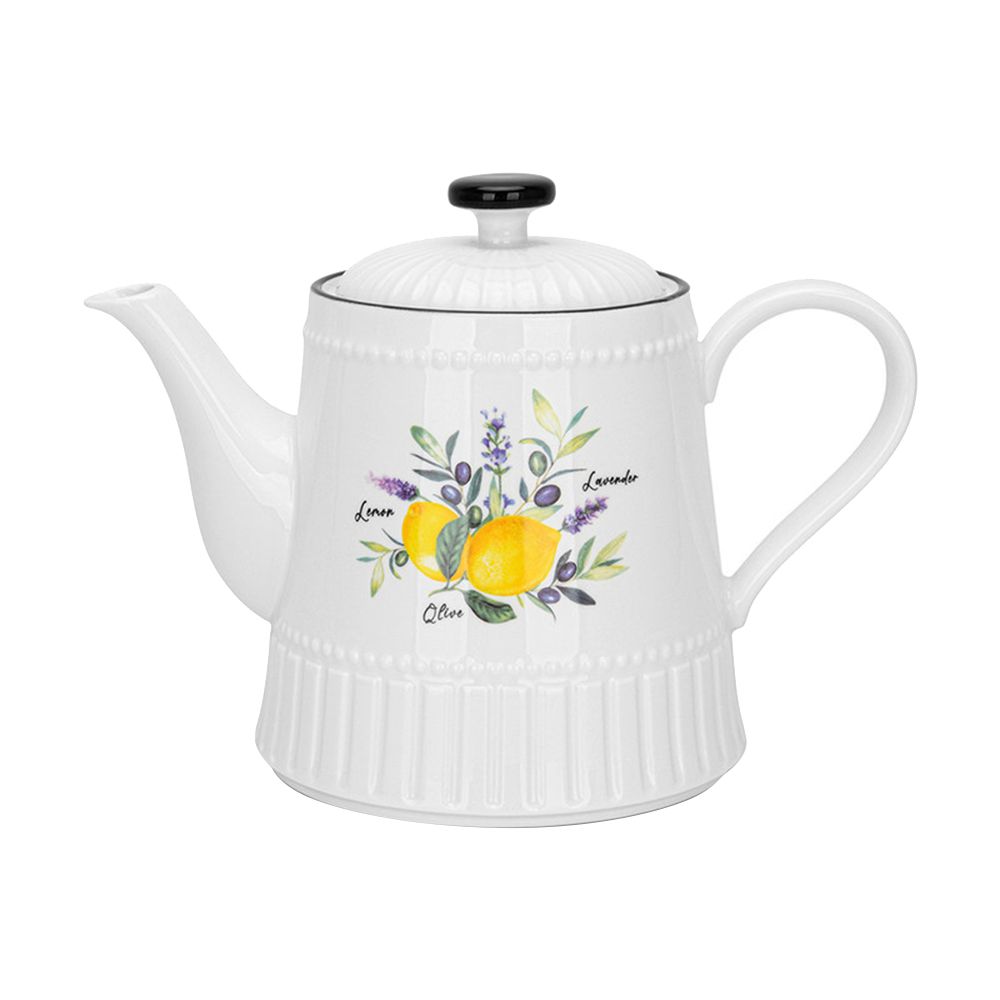 Fissman - Lemon Provence Series Porcelain Tea Pot - White - 1 L