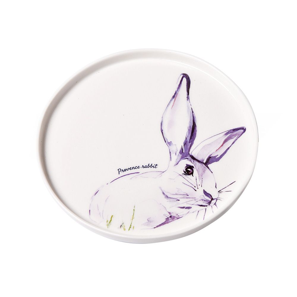 Fissman - Provence Rabbit Design Porcelain Plate - White - 20 cm