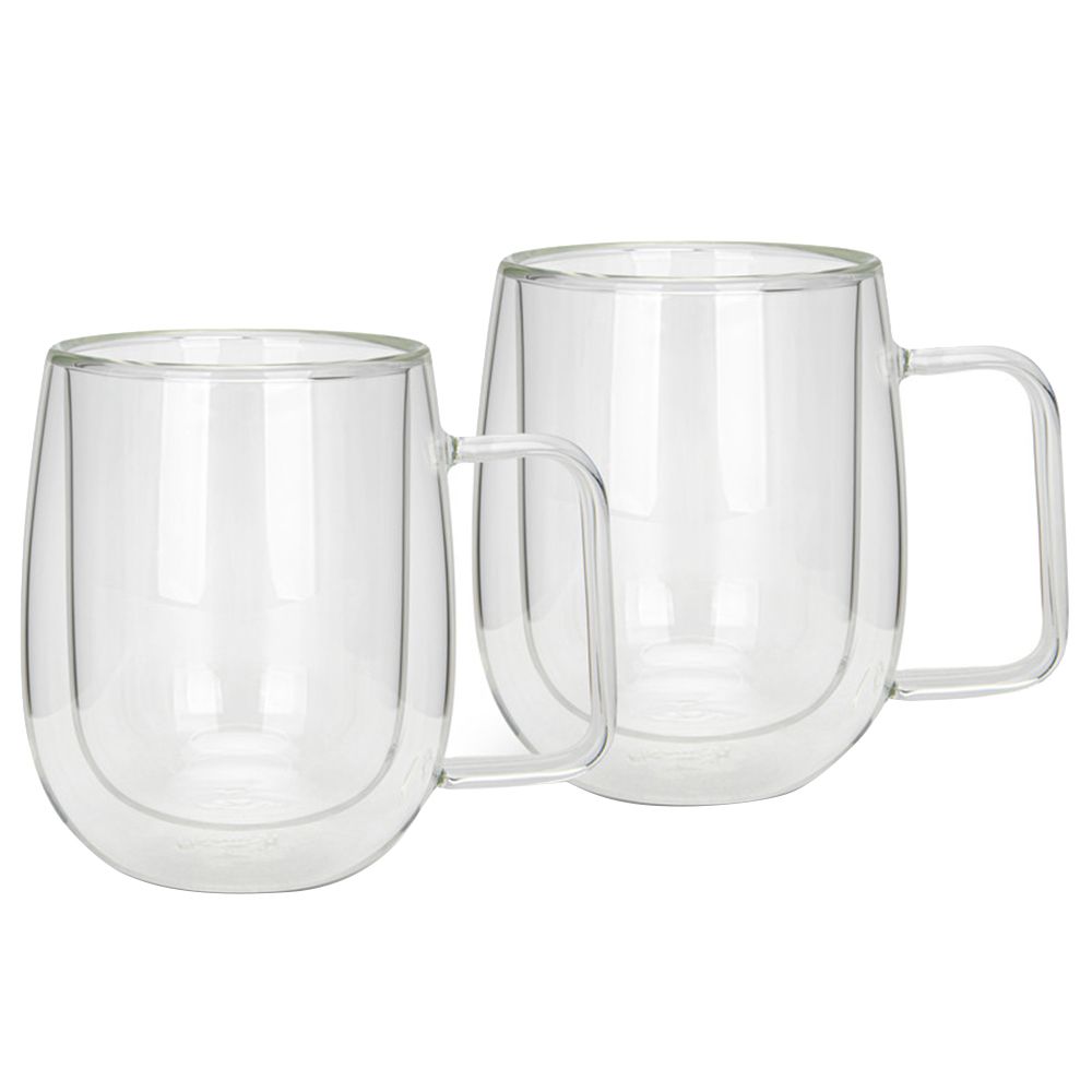 Fissman - Borosilicate Glass Double Wall Mug - 300 ml - 2pcs