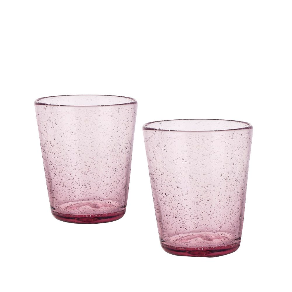 Fissman - Solid Glass Tumbler Set - Pink - 330 ml - 2pcs