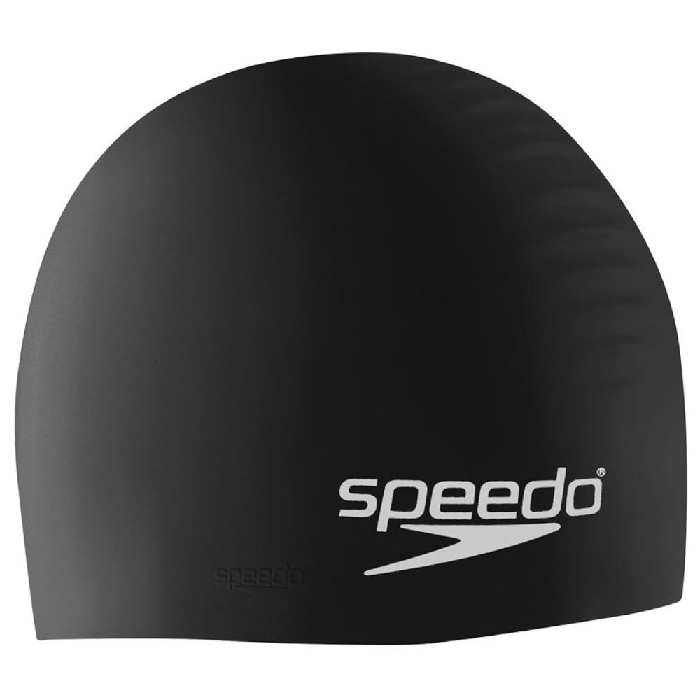 Speedo - Plain Molded Silicon Swim Cap Junior - Black