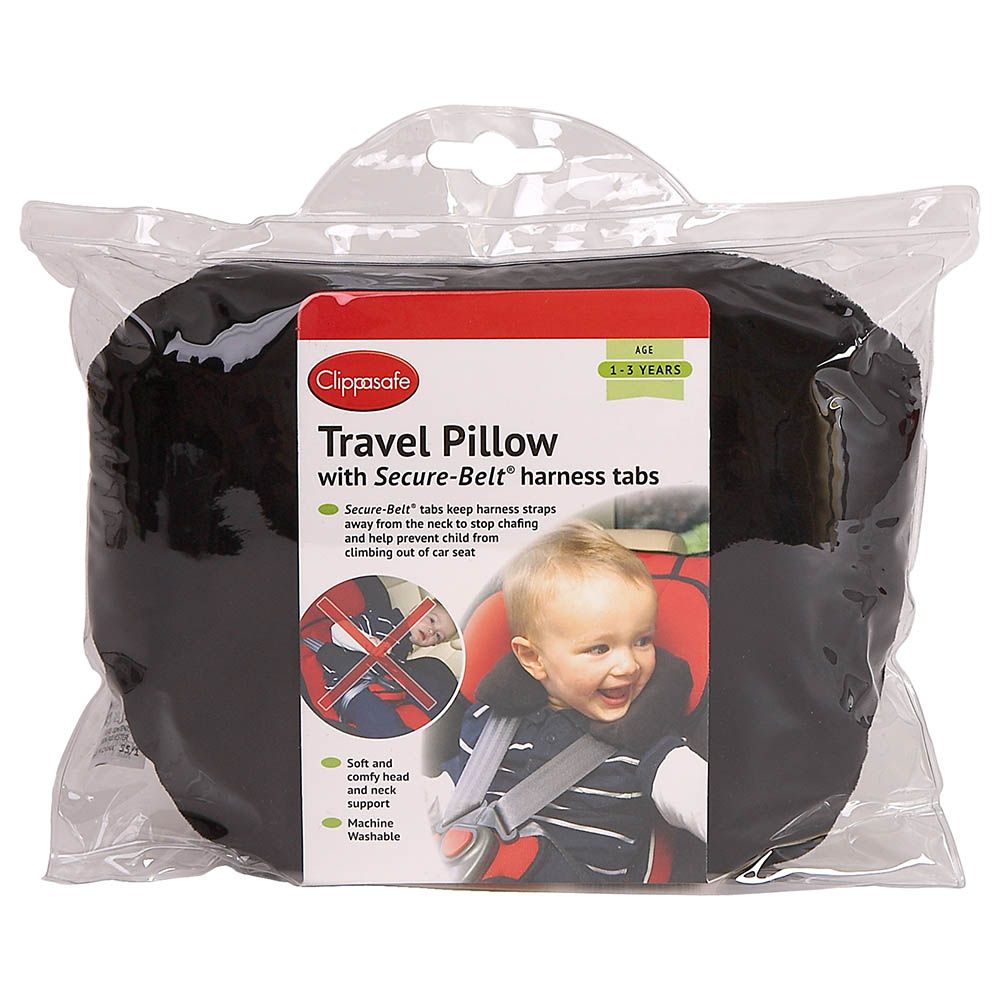 Clippasafe Travel Pillow With Secure-Belt Tabs