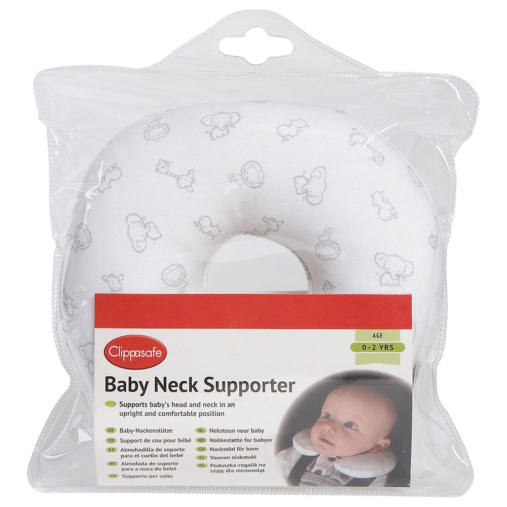 Clippasafe Baby Neck Supporter - Safari Print