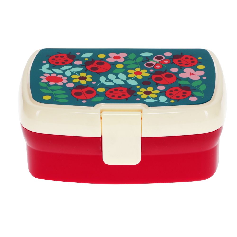 Rex London - 2 Compartment Lunch Box With Tray - Ladybird