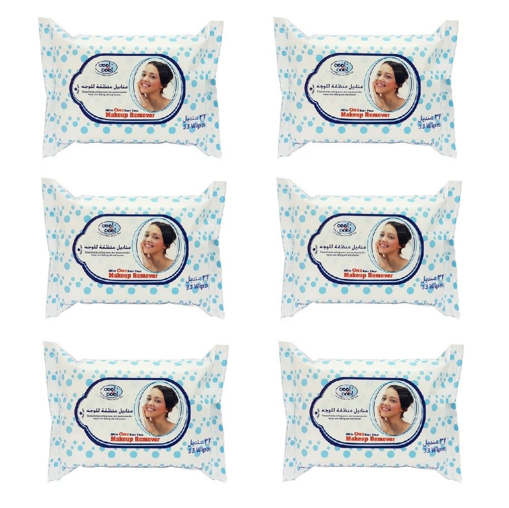 Cool & Cool - Makeup Remover 33’s - Pack of 6