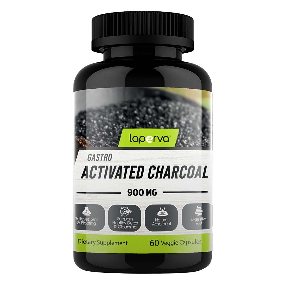 Laperva - Gastro Activated Charcoal Veggie Capsules - 900 MG - 60's