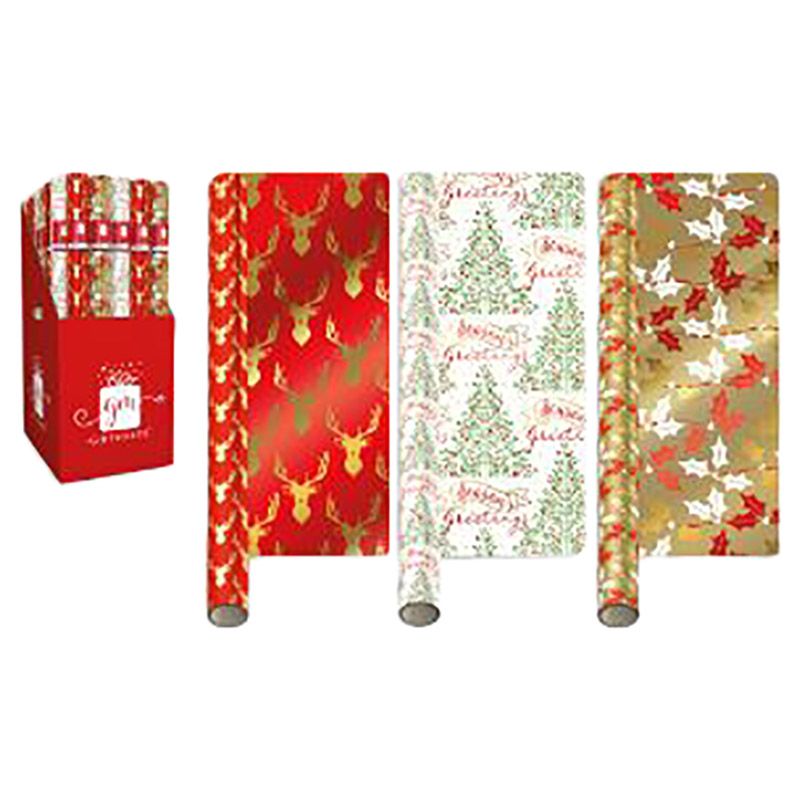 Giftmaker - Gift Wrap Foil Christmas Traditions - 1.5M