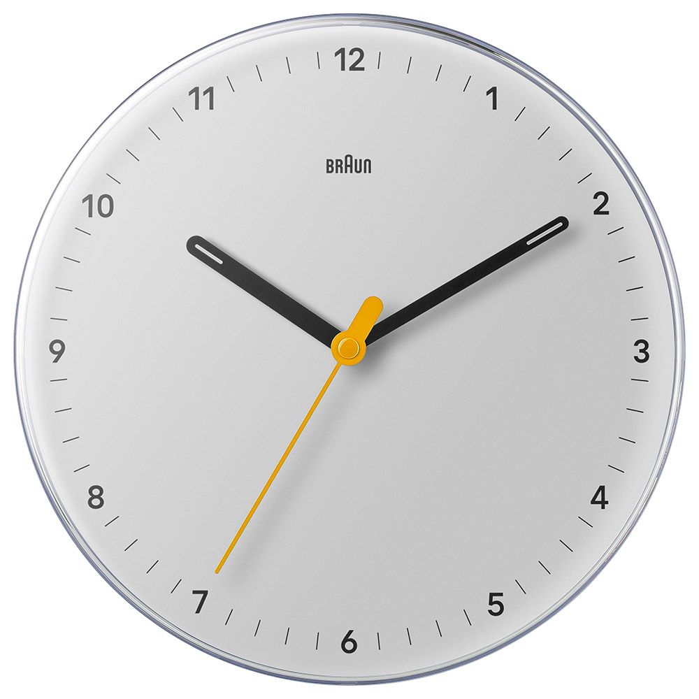 Braun - Round Wall Clock - White - 23 cm