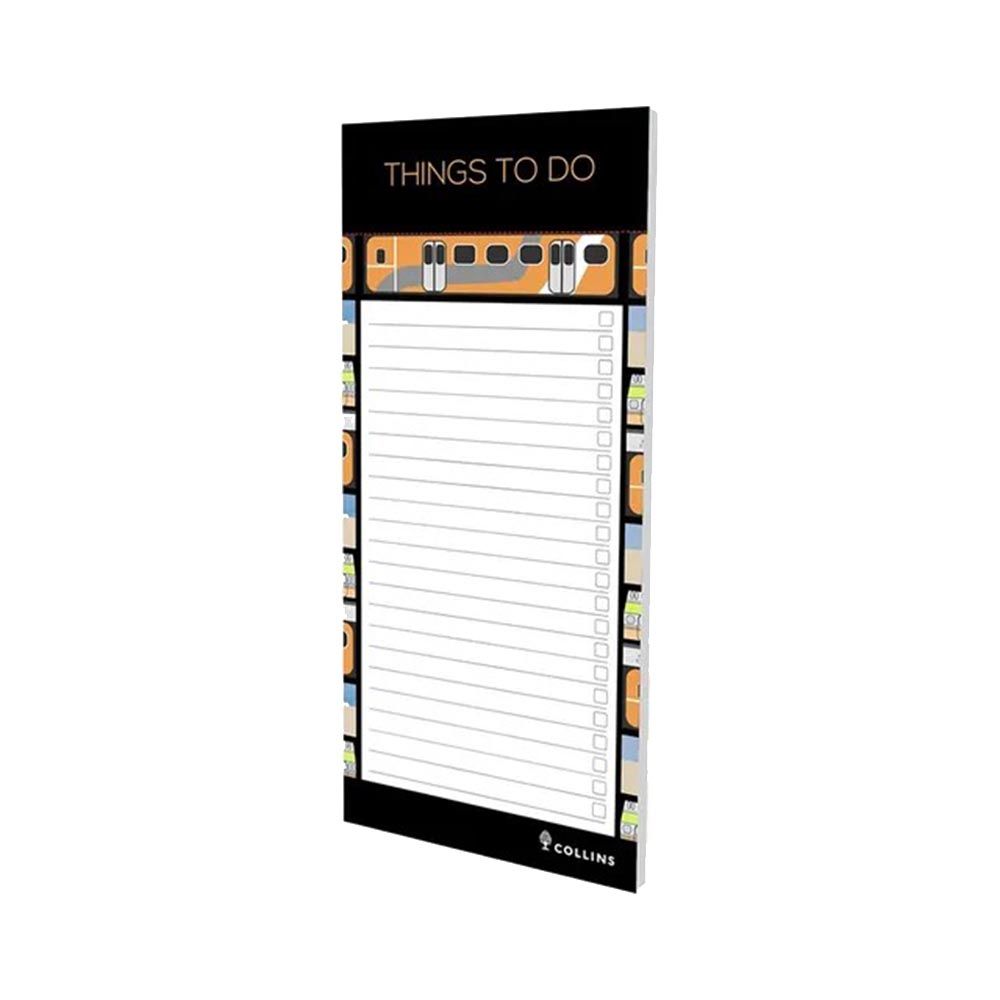 Collins - Flourish To Do List Notepad With Magnetic Strip - Black