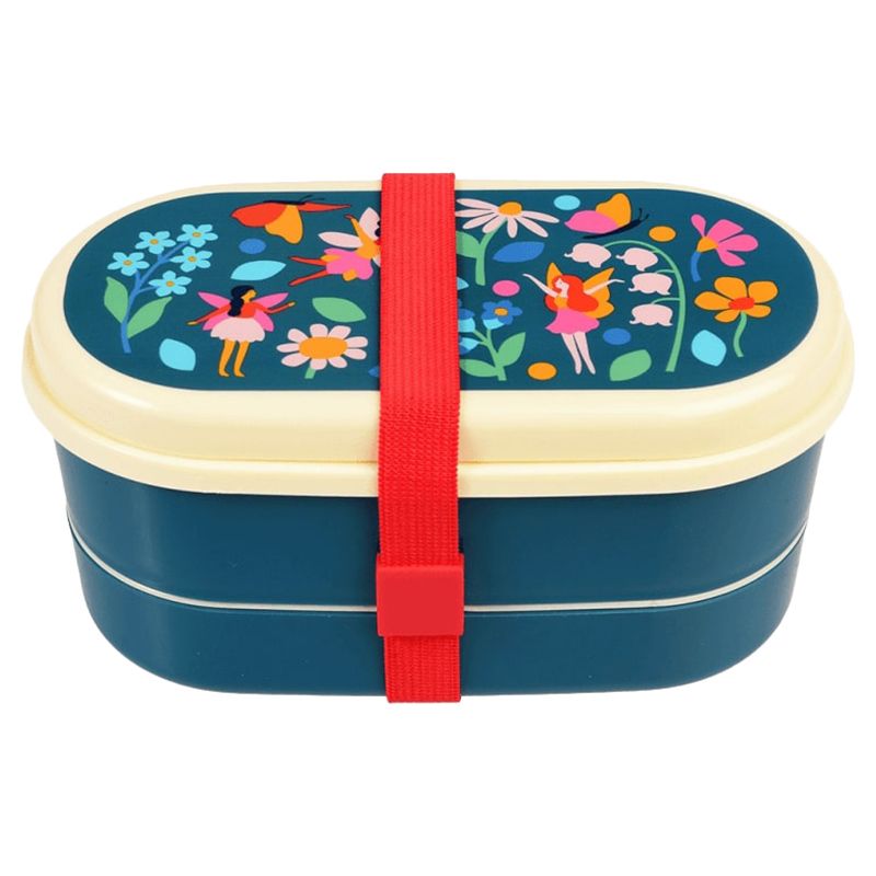 Rex London - 2 Compartment Fairies In The Garden Bento Box with Spoon and Fork