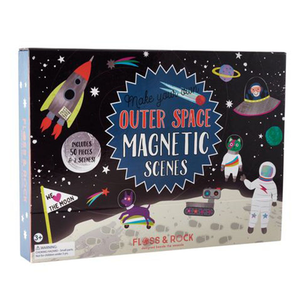 Floss & Rock - Magnetic Play Scenes - Outer Space - 50pcs