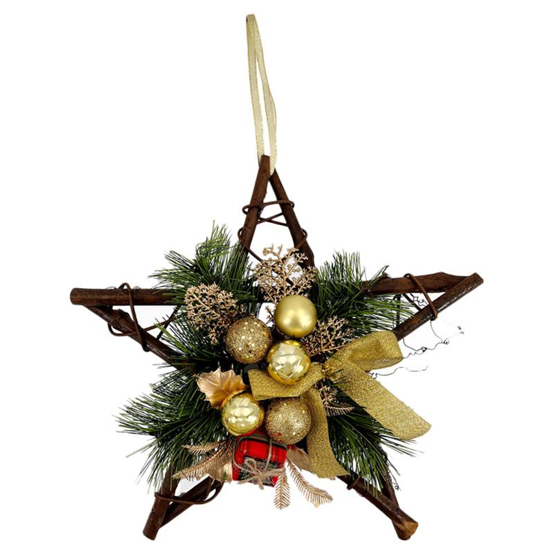 Christmas Magic - Christmas Rattan Star - Gold - 30cm