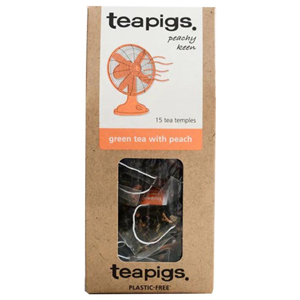 Ripe Organic - Teapigs Peach Green Tea Temples - 15pcs