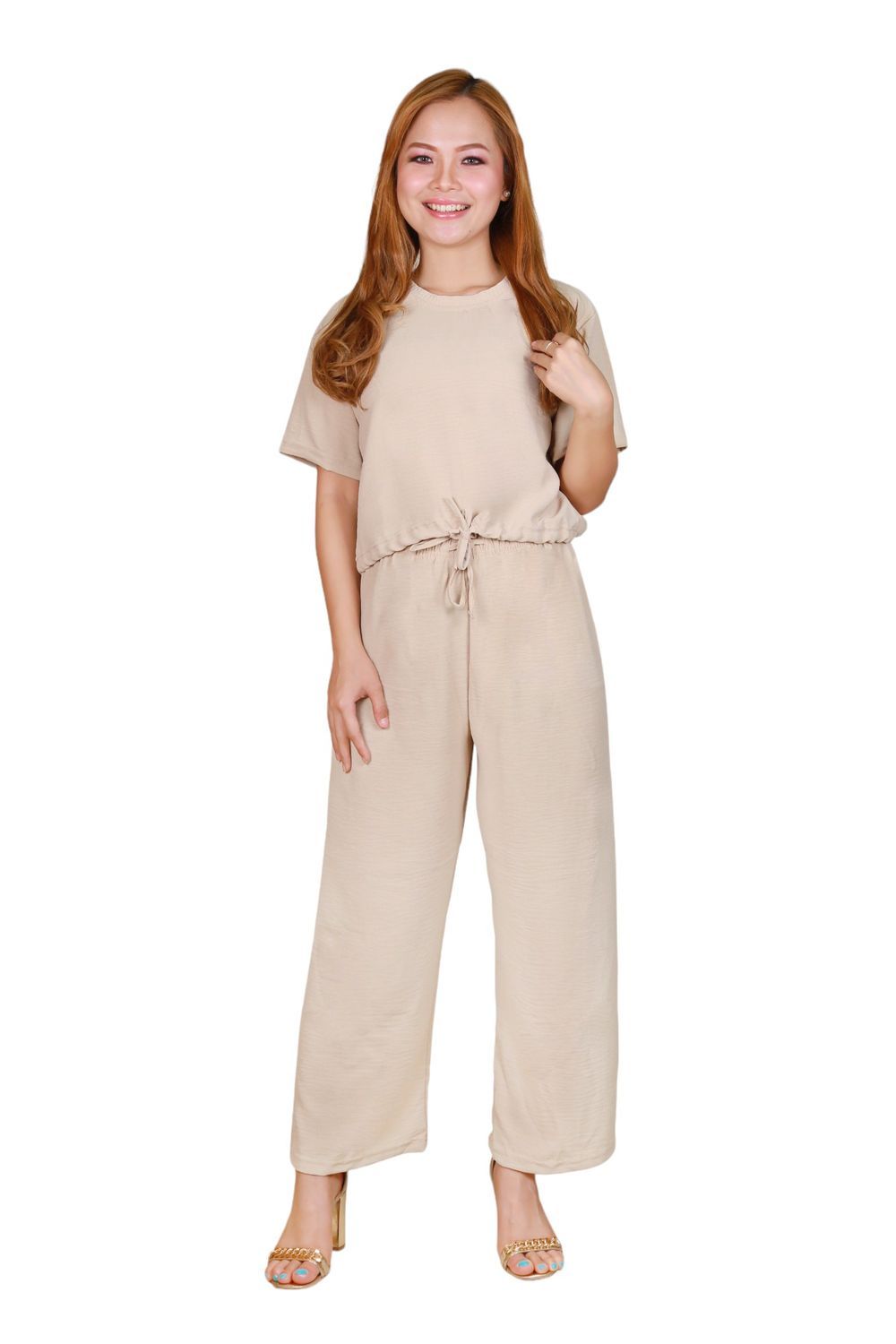 Veronica - Stylish Comfortable 2pc - Co-Ord Set - Beige