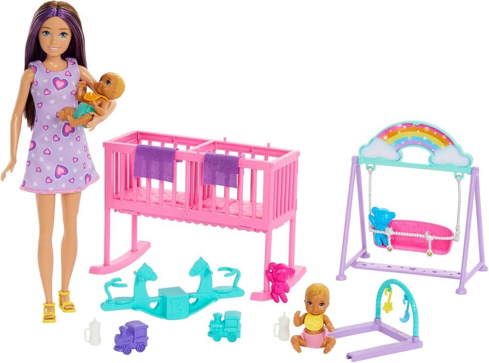 Barbie - Skipper Babysitters And Nursery Twinning Playset