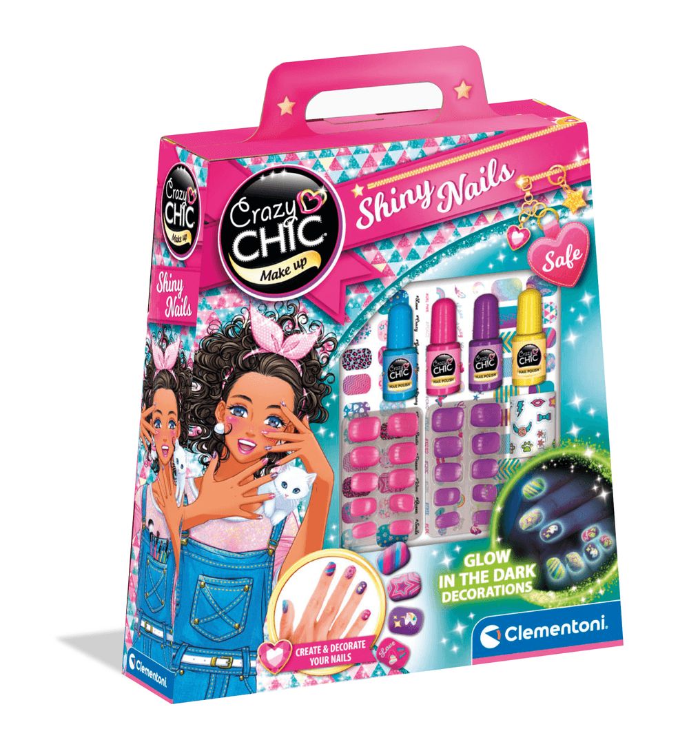 Clementoni - Crazychic Shiny Nails & Polish Toy Set