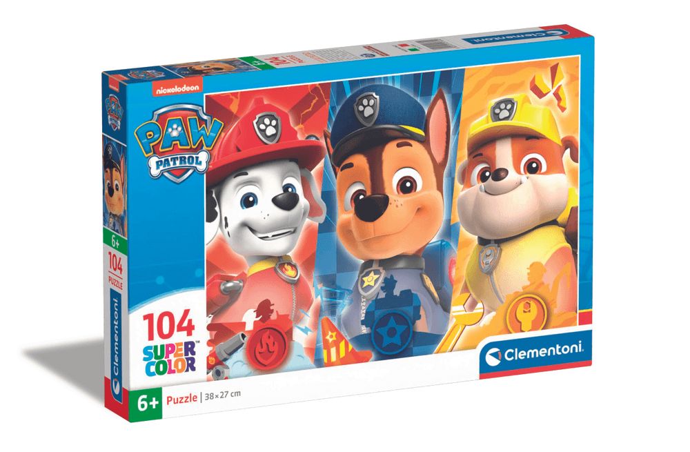 Clementoni - Paw Patrol Heroes Super Color Jigsaw Puzzle - 104 Pcs