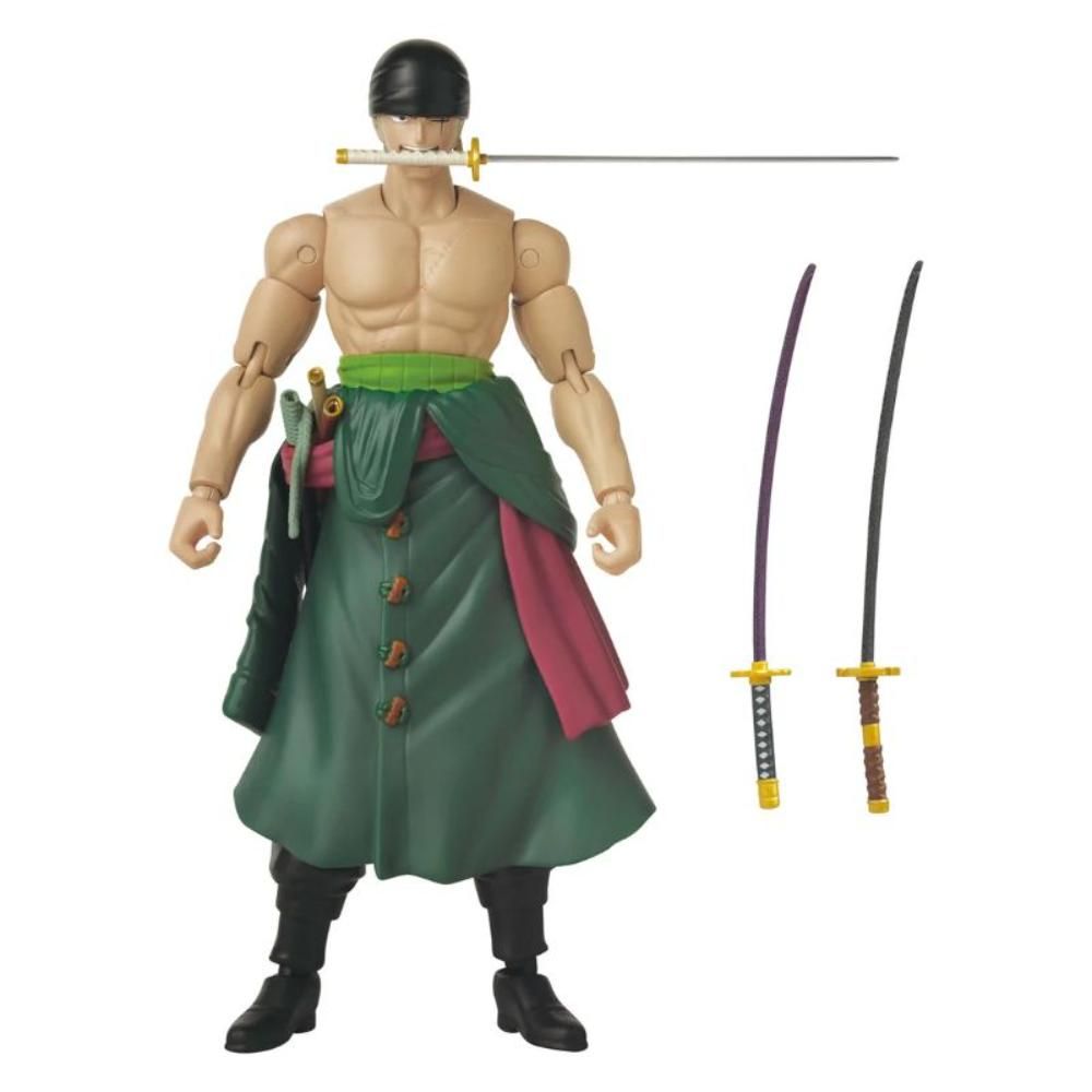 Bandai - Anime Heroes Roronoa Zoro Figure With 3 Swords - 6.5-Inches