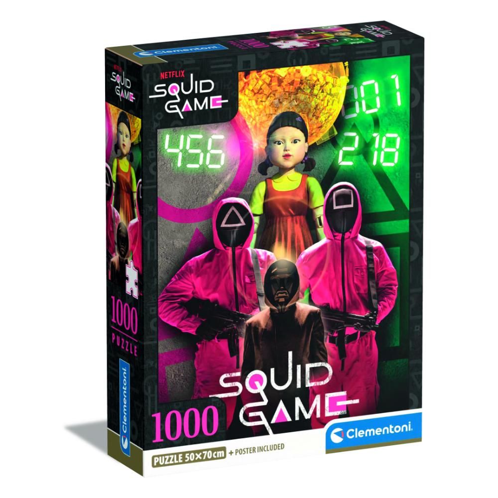 Clementoni - HQC Squid Game Puzzle And Poster - 1000 Pcs